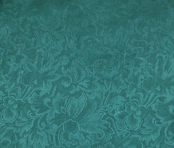 100% Silk Teal Jacquard Wild Rag - Frank & Rio