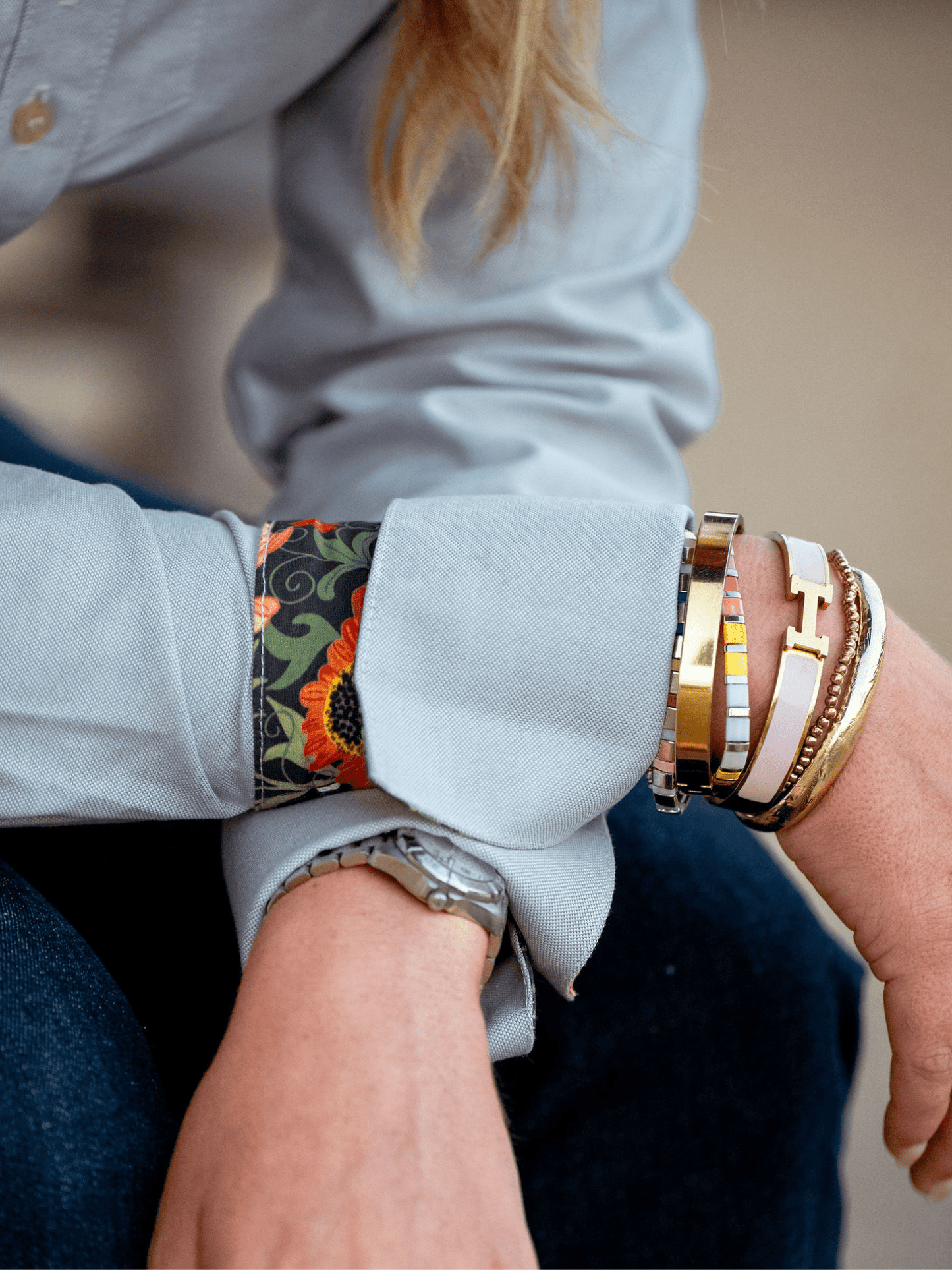 Frank & Rio Western Shirt Khaki/Floral - Frank & Rio