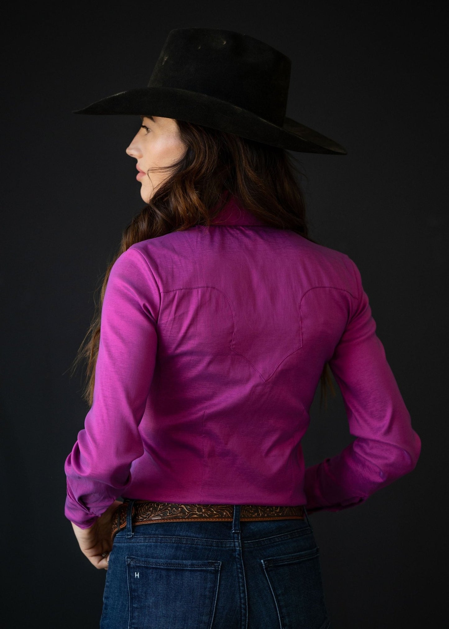 Frank & Rio Women’s Western Shirts - Stretch Taffeta Beauty Purple - Frank & Rio