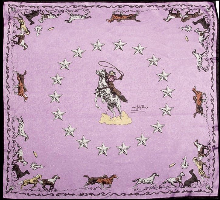 Lavender Mustang Silk WIld Rag - Frank & Rio