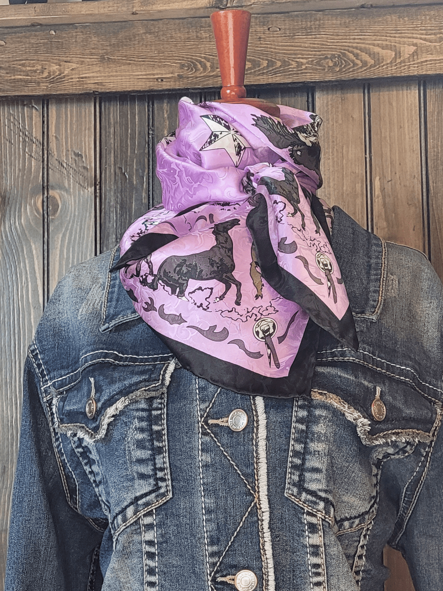 Lavender Mustang Silk WIld Rag - Frank & Rio