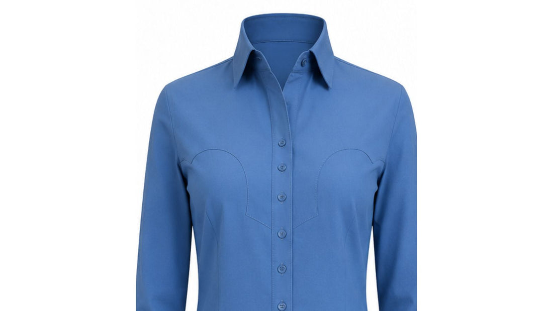French Blue Cool Ride western shirt against a white background