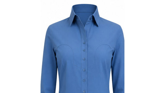 French Blue Cool Ride western shirt against a white background