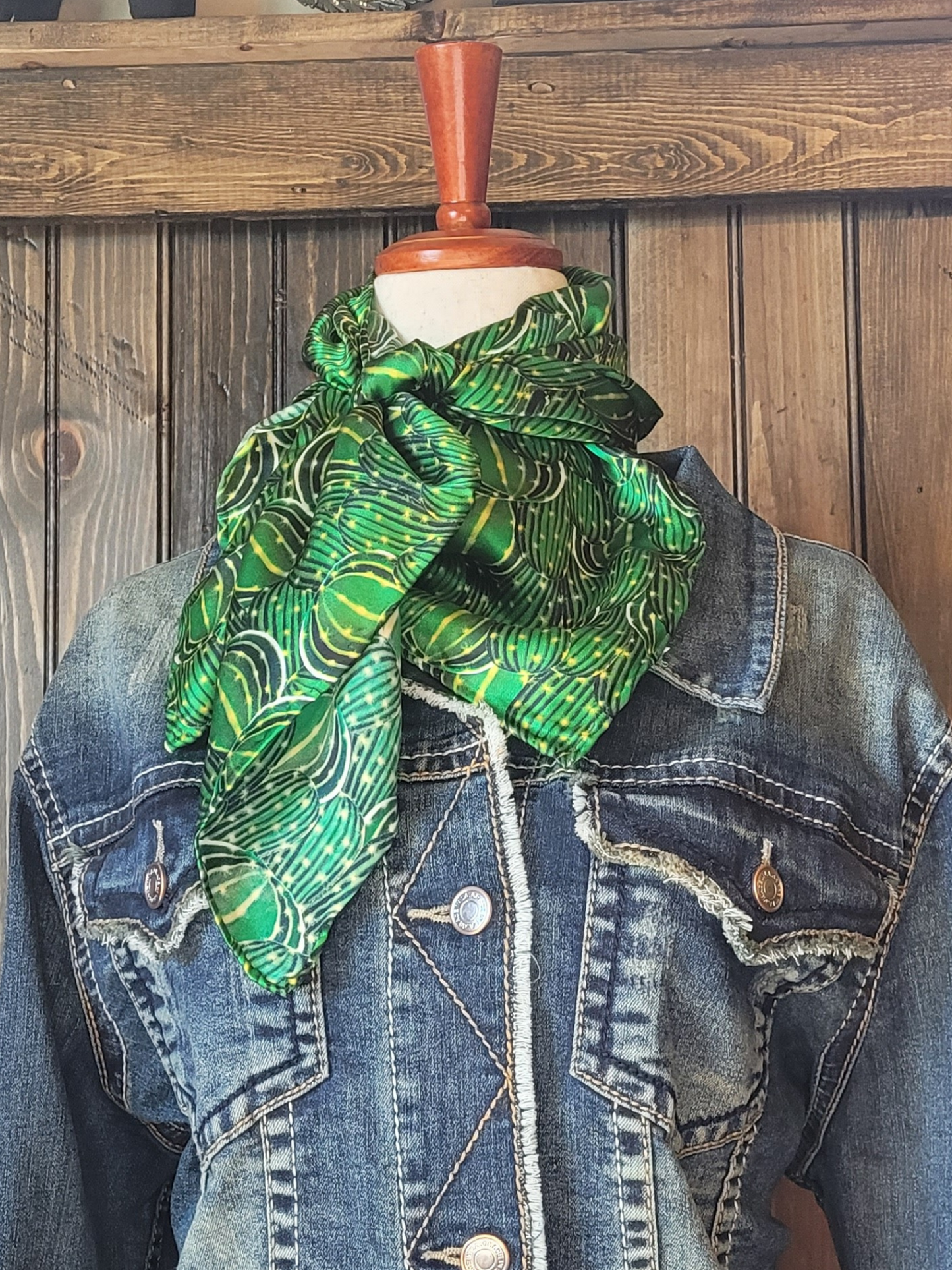 100% Silk Barrel Cactus Wild Rag