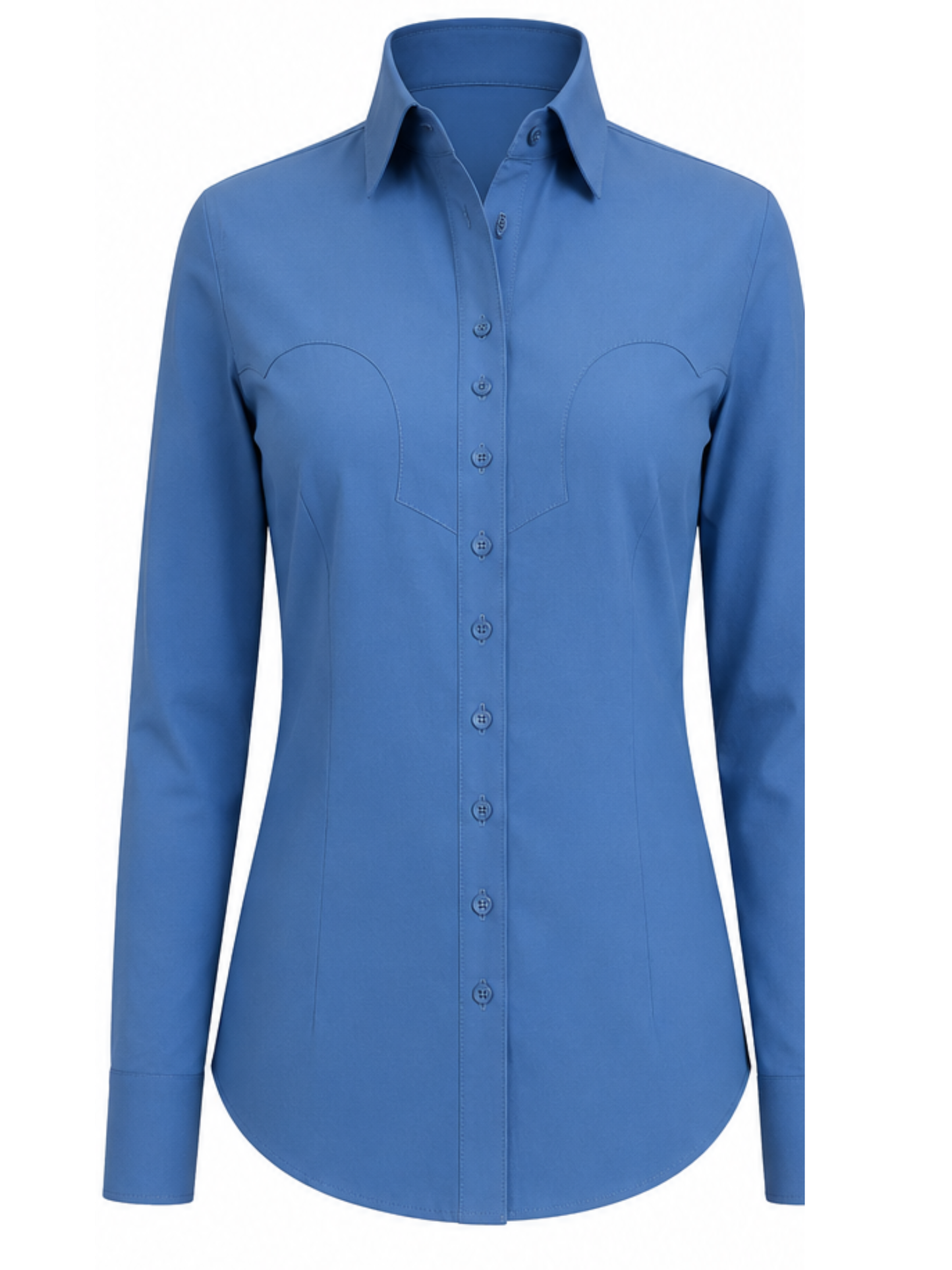 French Blue Cool Ride™ Women's Western Riding Shirt