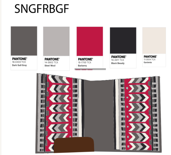 SNG C Pattern Black Gingham & Fuscia Collaboration