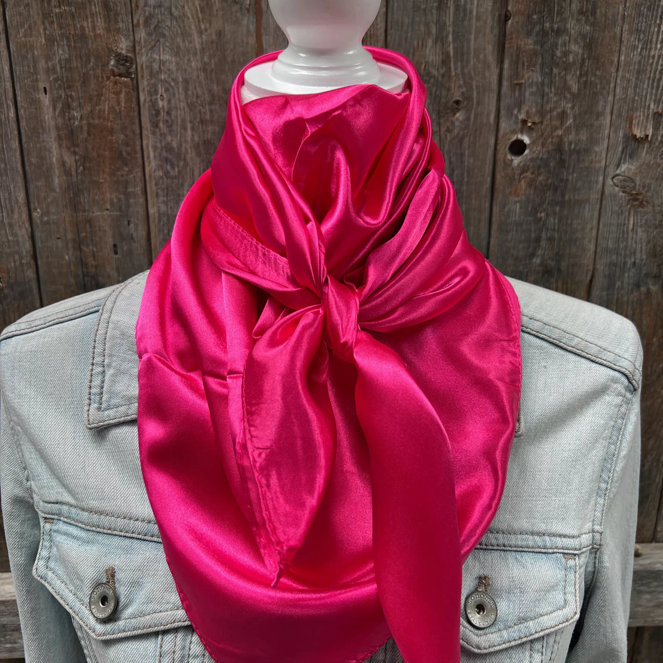 Solid hot pink wild rag