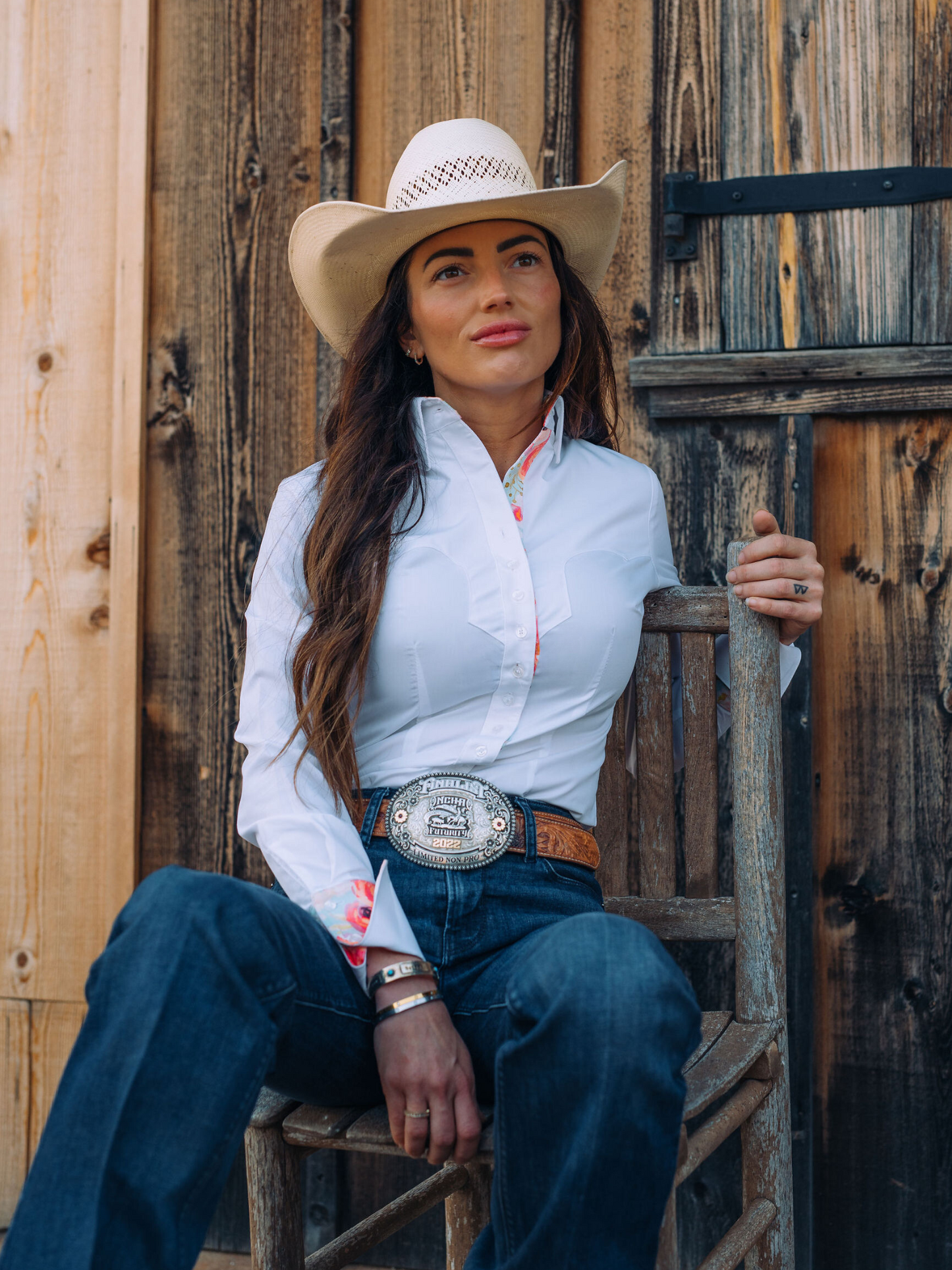 Women's White Western Shirt