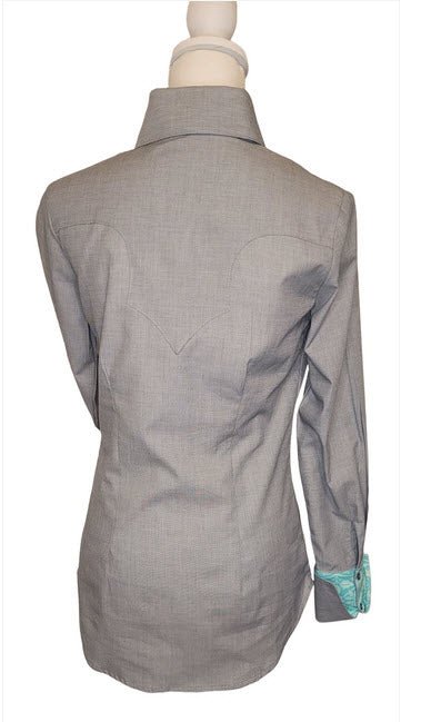 Frank & Rio - Western Shirts for Women - Charcoal / Sunflower Mint - Frank & Rio