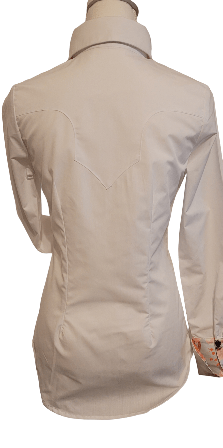 Frank & Rio-Western Shirts for Women- Stretch White/Pastel Roses - Frank & Rio